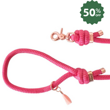  laisse chien paracorde rose