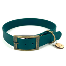  collier artisanal chien biothane vert foncé