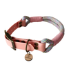 collier pour chien artisanal en biothane et paracorde rose