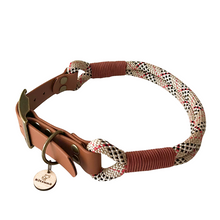  collier chien biothane marron paracorde tartan