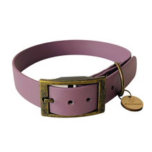  collier chien biothane mauve made in france