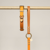 laisse pour chien en biothane orange et marron