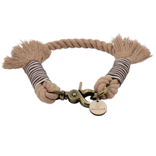  collier chien en corde torsadée de coton fabrication française kitsune