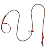 laisse multiposition pour chien en paracorde et biothane rouge