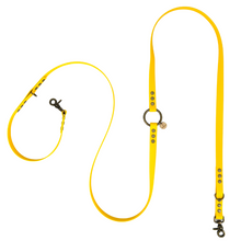  laisse multiposition chien biothane jaune