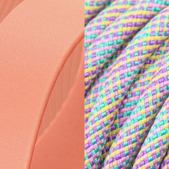 laisse chien biothane paracorde rose