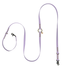 laisse multiposition biothane mauve lavande