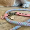 laisse pour chien paracorde rose