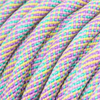 paracorde pour collier pour chien rose mauve et turquoise